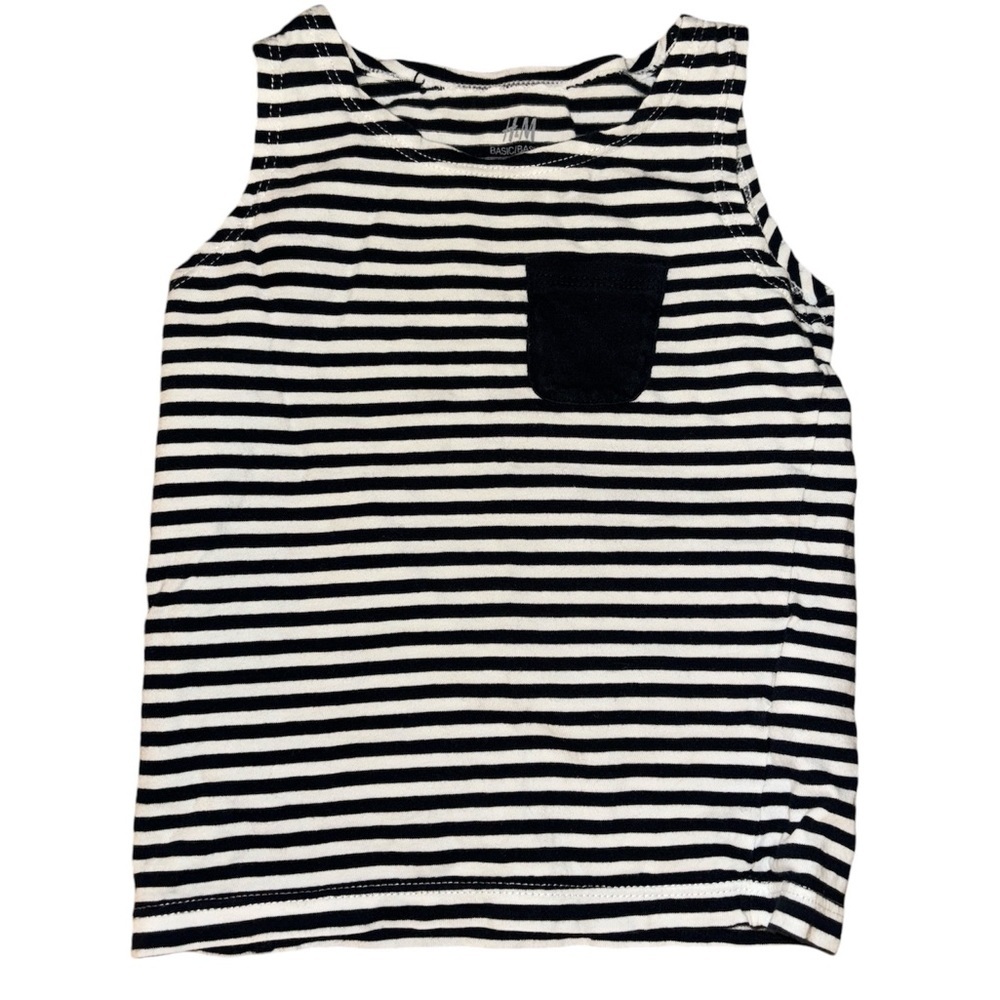 🌺H&M Black and White Striped Kids Tank Top